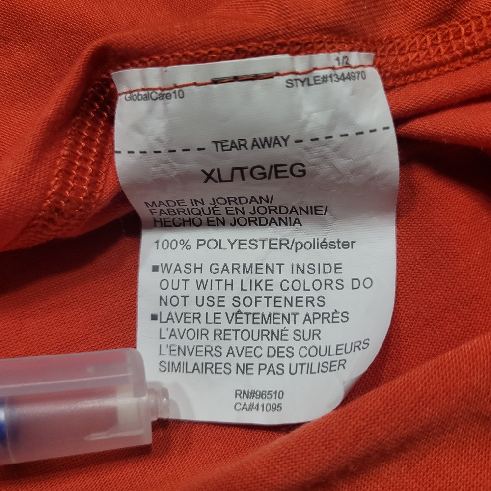 Under Armour Orange Long Sleeve Athletic Running Tee Size XL - Picture 6 of 7